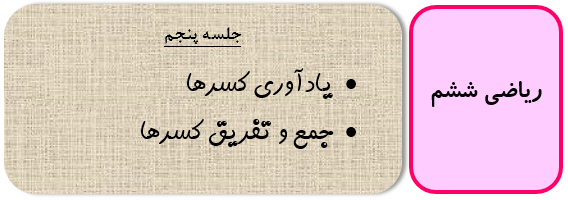 تفریق کسرها